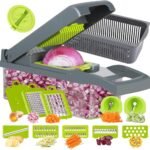 Picador de verduras, cortador profesional de mandolina 14 en 1 - Producto de alta calidad para tu hogar
