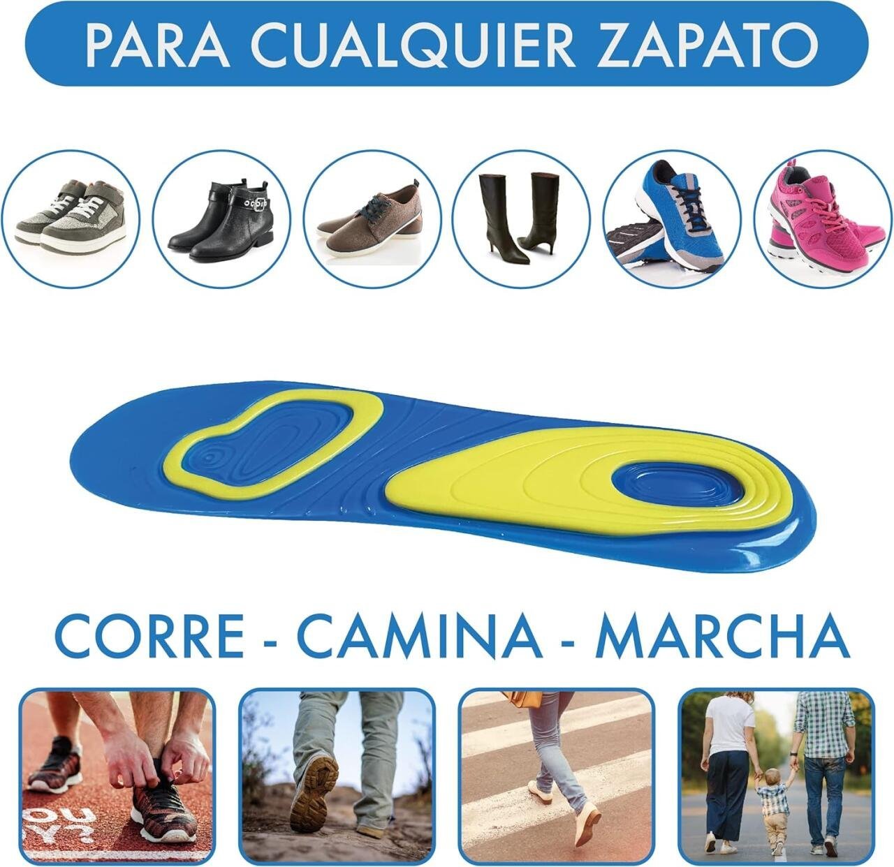 Plantillas de Gel para Mujer Máxima Comodidad y Amortiguación para Todo Tipo de Calzado (Talla 38-42) - Producto de alta calidad para tu hogar - Imagen 2