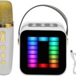 Mini Micrófono con Altavoz Bluetooth con Luz RGB - Producto de alta calidad para tu hogar
