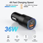 Cargador de Coche Dual USB y USB-C - Carga Rápida y Compacta - Producto de alta calidad para tu hogar