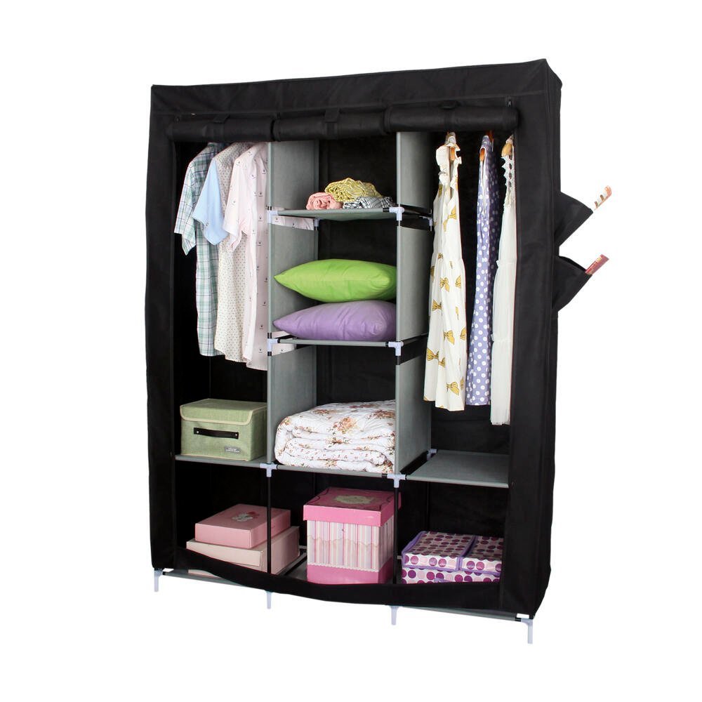 Armario de Tela, Armario Ropero con Cubierta de Tela no Tejida, 45 x 127 x 168 cm - Producto de alta calidad para tu hogar