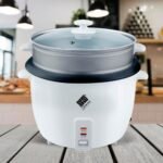 Olla eléctrica para arroz con vaporera tapa de cristal Prepara arroz y verduras con delicadeza Capacidad 2,8L - Producto de alta calidad para tu hogar