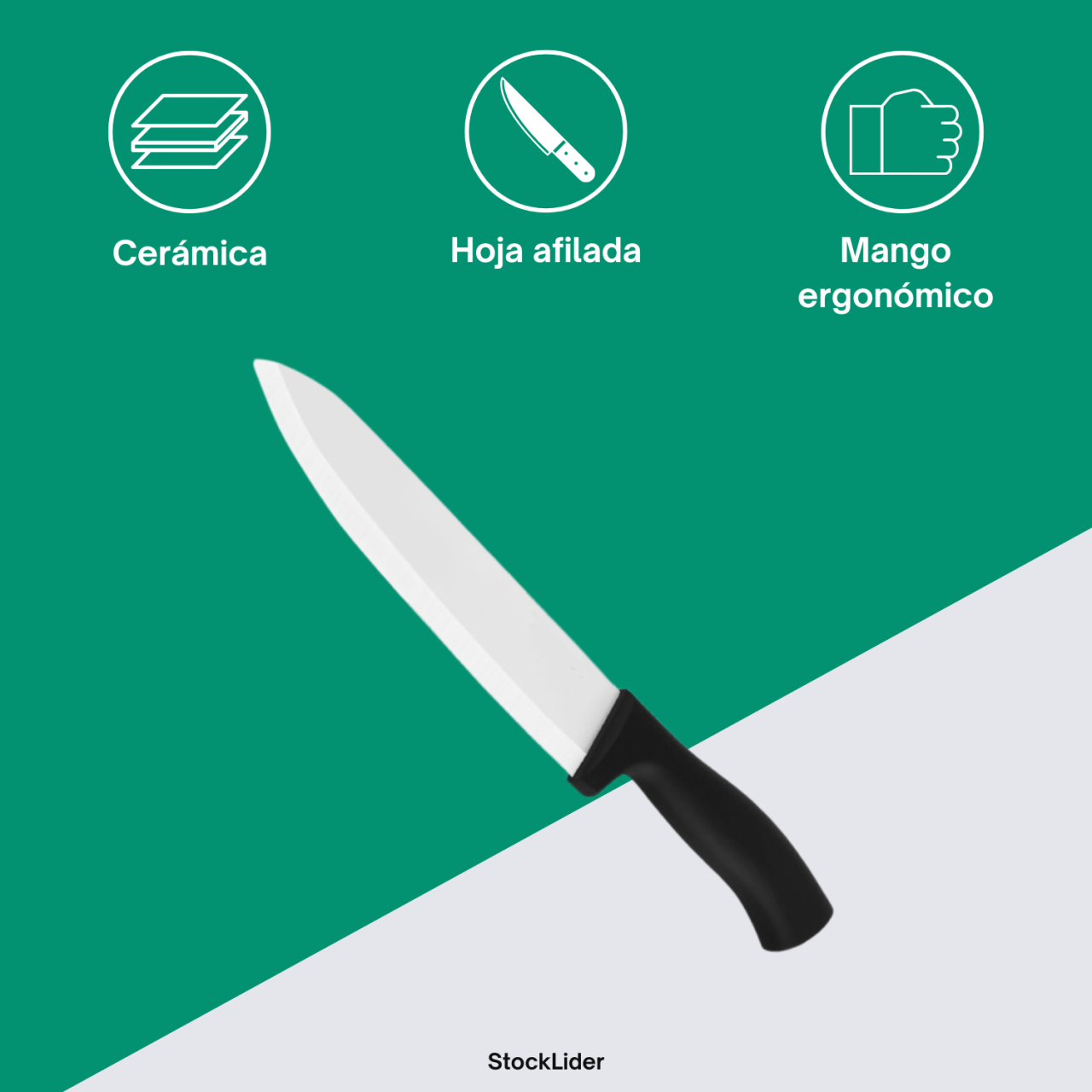 Cuchillo de cerámica 25cm - Producto de alta calidad para tu hogar - Imagen 3