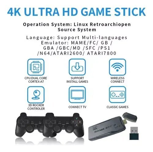 Game Stick 4K Retro Gaming en Alta Definición - Producto de alta calidad para tu hogar - Imagen 2