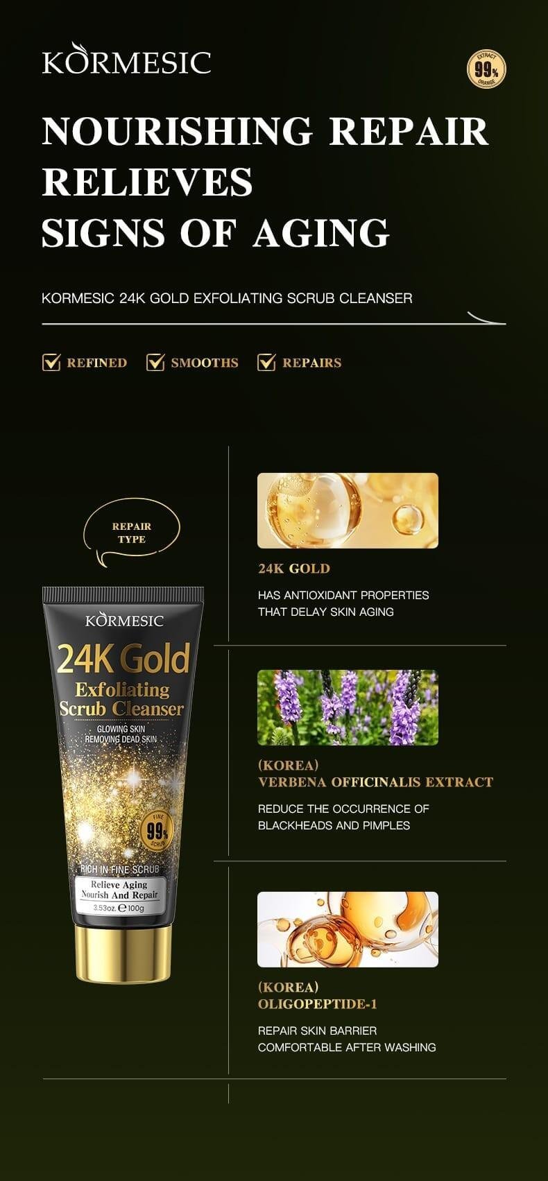 Limpiador Facial Exfoliante 24K 100ml - Producto de alta calidad para tu hogar - Imagen 2