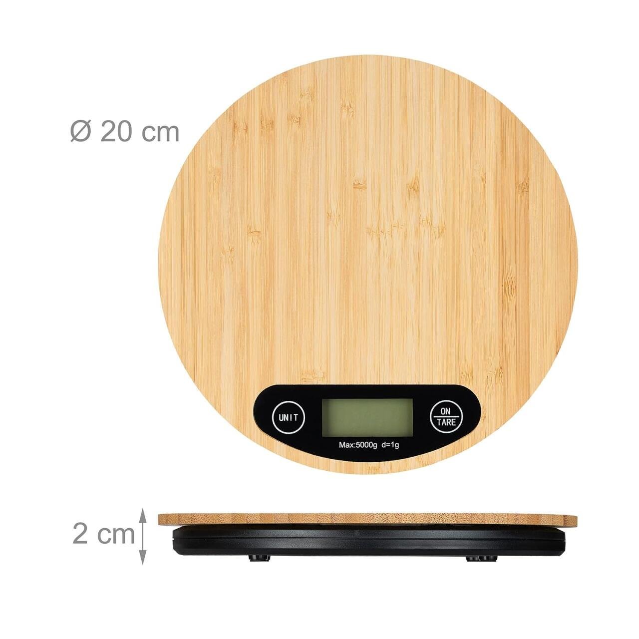 Balanza de Cocina Digital de Bambú Precisión, Estilo y Sostenibilidad - Producto de alta calidad para tu hogar - Imagen 2