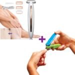 Pack Depiladora Afeitadora y Recortadora Bikini RECARGABLE USB & Cortauñas Con Luz - Producto de alta calidad para tu hogar