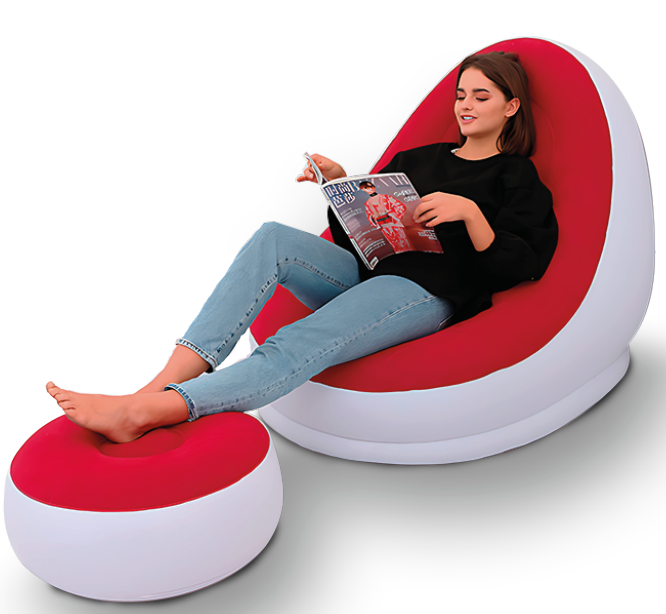Sillón hinchable con reposapiés - Producto de alta calidad para tu hogar - Imagen 2
