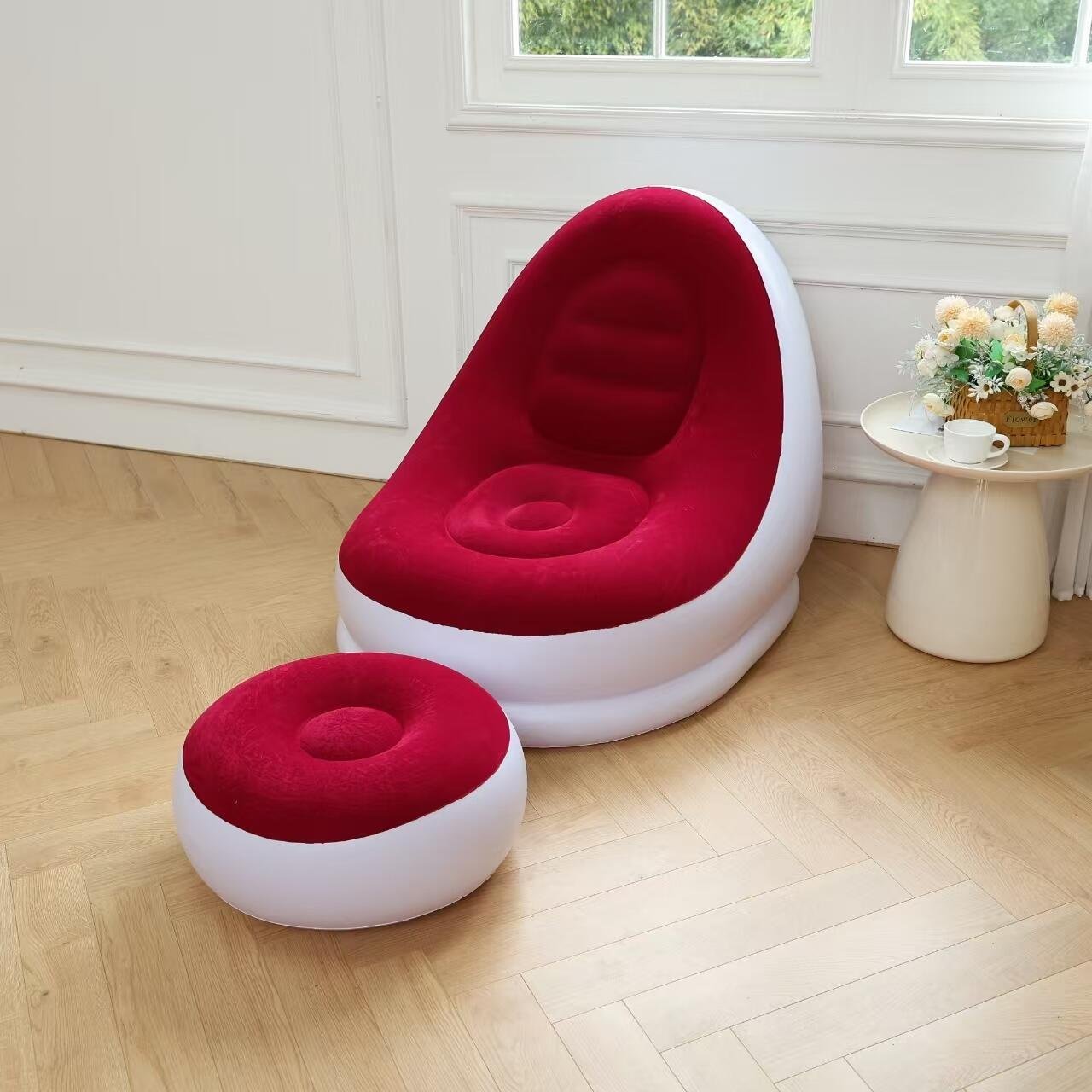 Sillón hinchable con reposapiés - Producto de alta calidad para tu hogar - Imagen 4