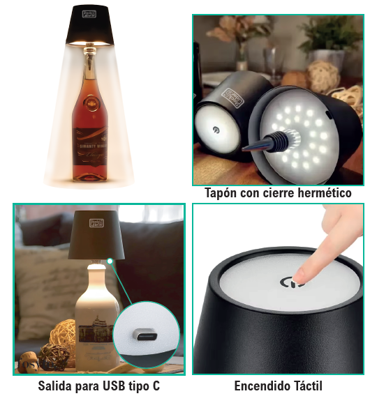 Lámpara para botellas - Producto de alta calidad para tu hogar - Imagen 4