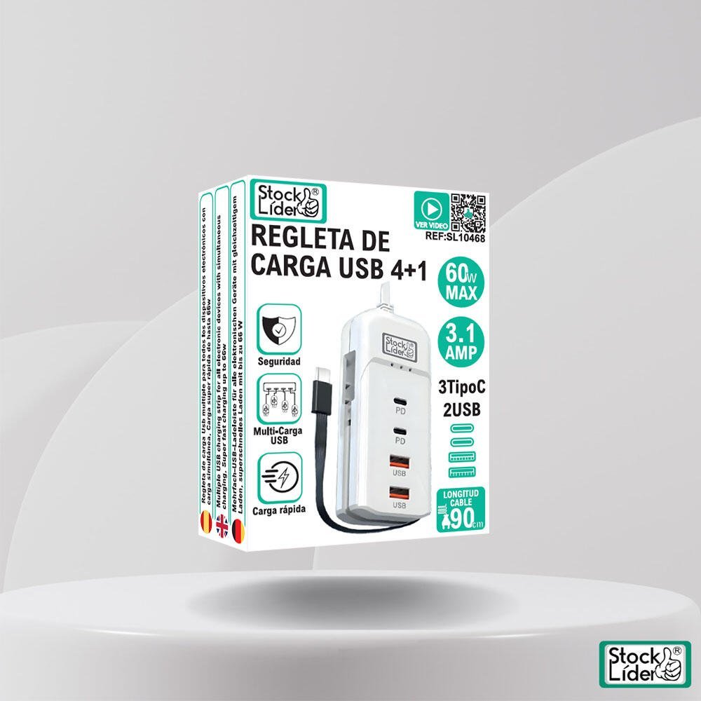 Regleta de carga usb 4+1 - Producto de alta calidad para tu hogar