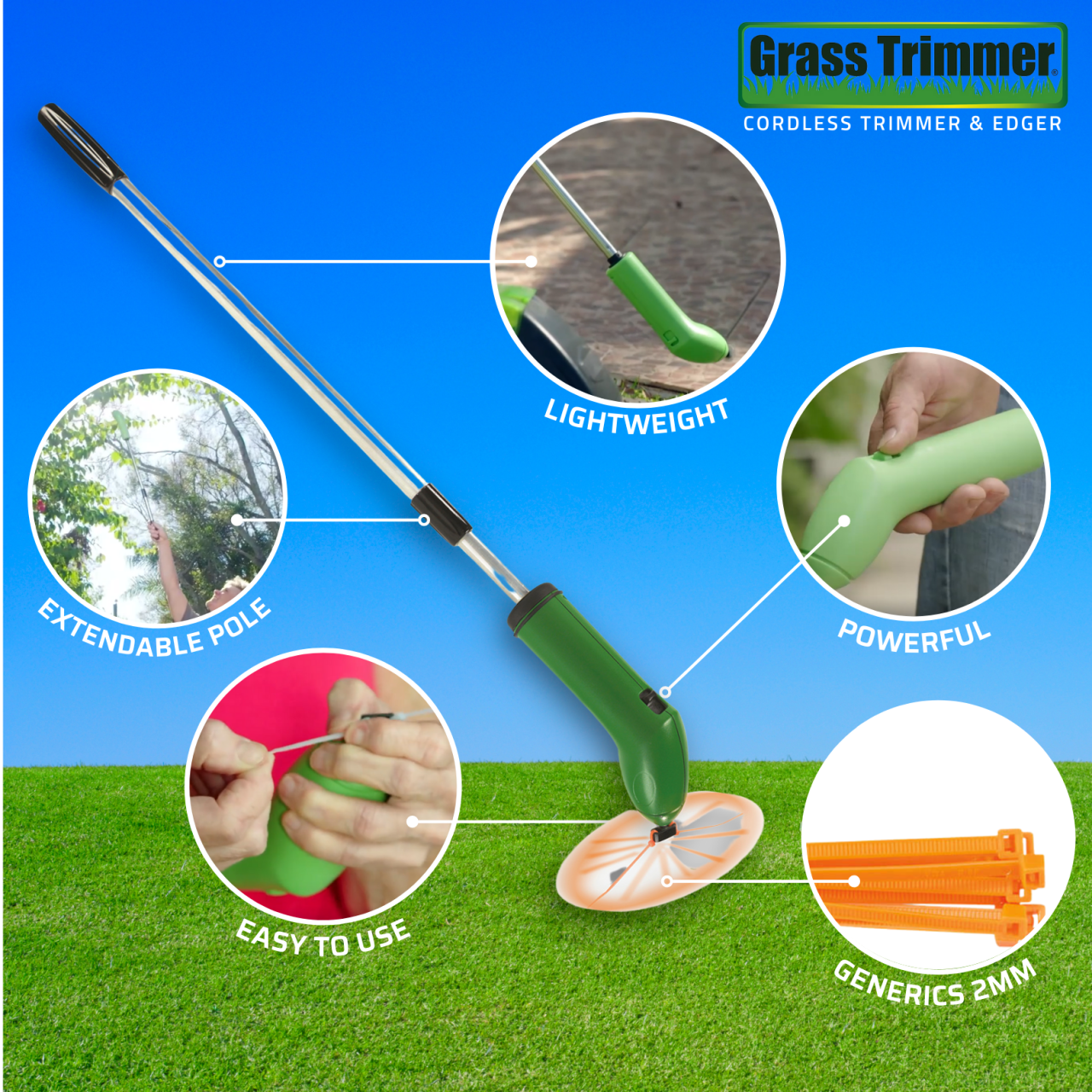 Recortadora y perfiladora de césped sin cables - Producto de alta calidad para tu hogar