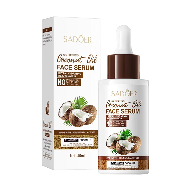 Sérum Facial con Aceite de Coco 100% Natural 40ml Nutrición Profunda y Brillo Saludable para una Piel Radiante - Producto de alta calidad para tu hogar