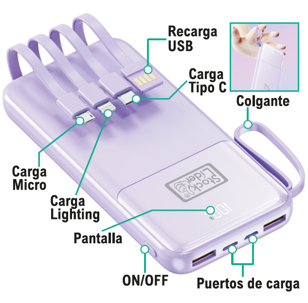 Powerbank carga rápida - Producto de alta calidad para tu hogar - Imagen 4