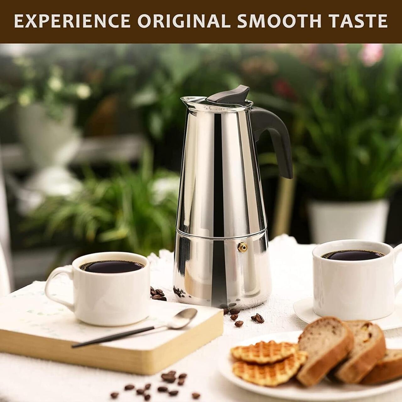 Cafetera Italiana De Acero Inoxidable 12 Tazas Inducción - Producto de alta calidad para tu hogar