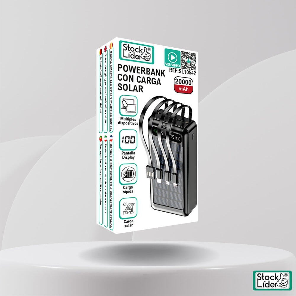 Powerbank con carga solar - Producto de alta calidad para tu hogar