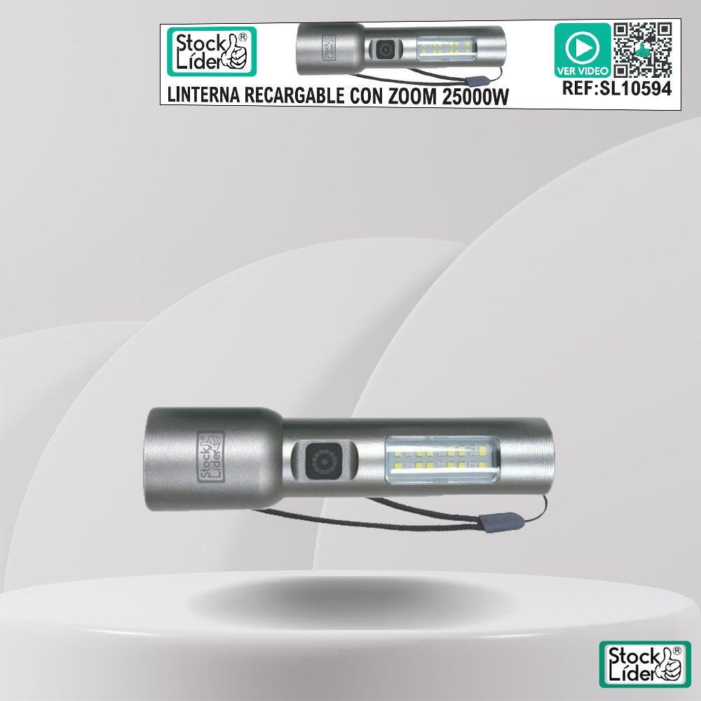 Linterna recargable con zoom 25000W - Producto de alta calidad para tu hogar