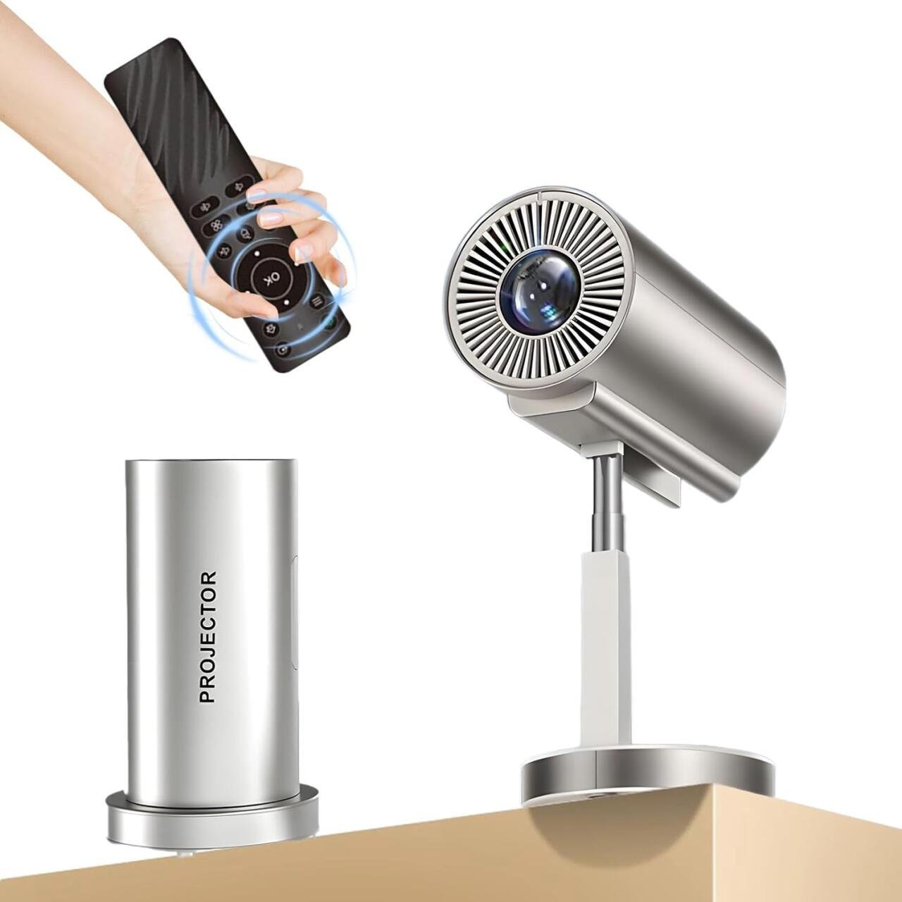 Proyector Inteligente Inalámbrico WiFi + Bluetooth con Cabezal Ajustable 90° ???? - Producto de alta calidad para tu hogar