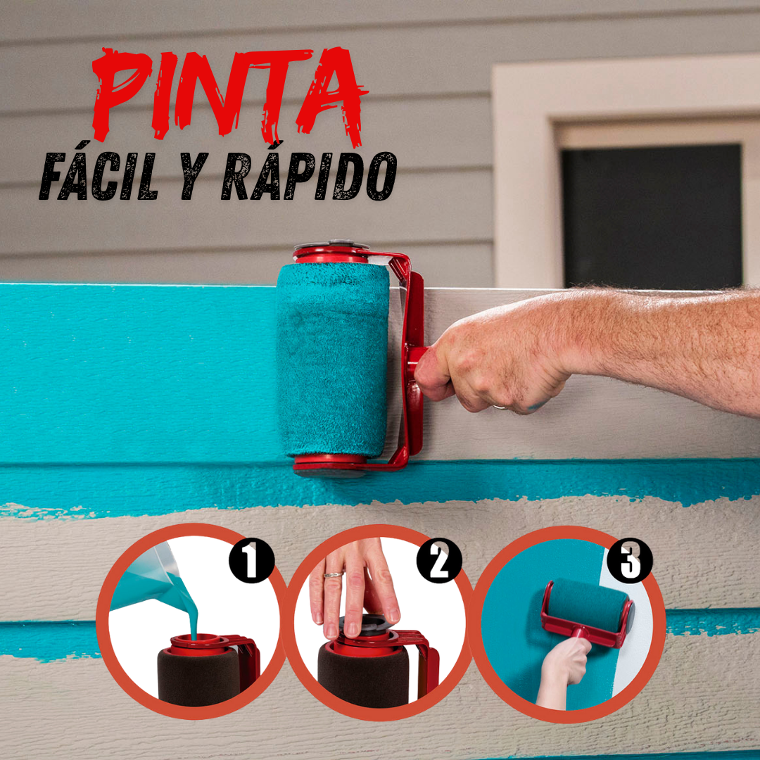 Rodillo de pintura recargable con palo extensible para áreas difíciles - Producto de alta calidad para tu hogar - Imagen 2