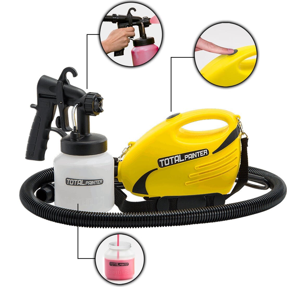 Pistola eléctrica pulverizadora de pintura con acabado profesional - Producto de alta calidad para tu hogar - Imagen 3