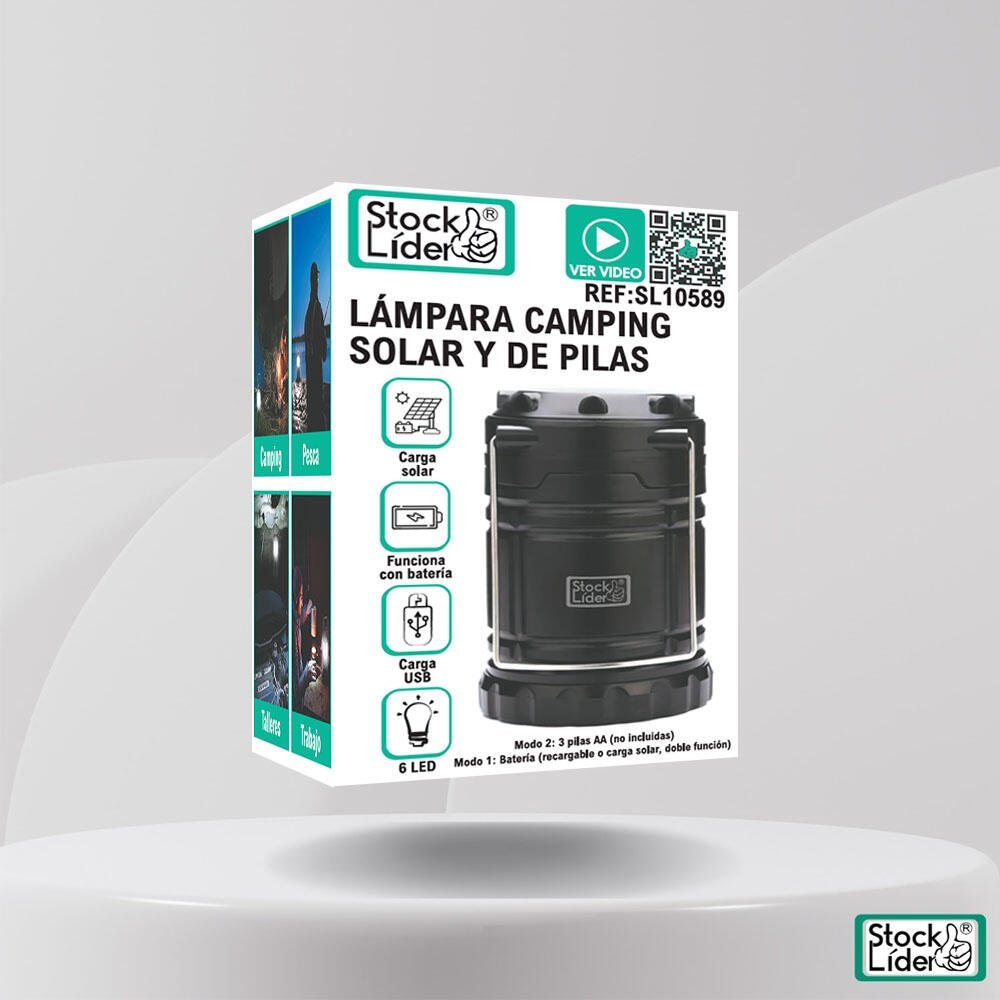 Lámpara camping solar y de pilas - Producto de alta calidad para tu hogar
