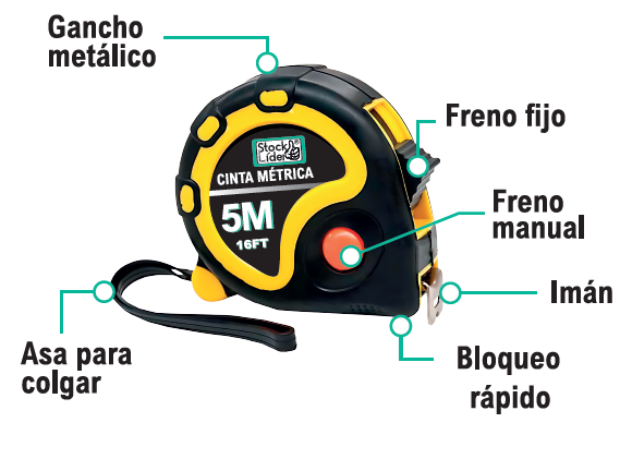 Cinta métrica 5m - Producto de alta calidad para tu hogar - Imagen 2