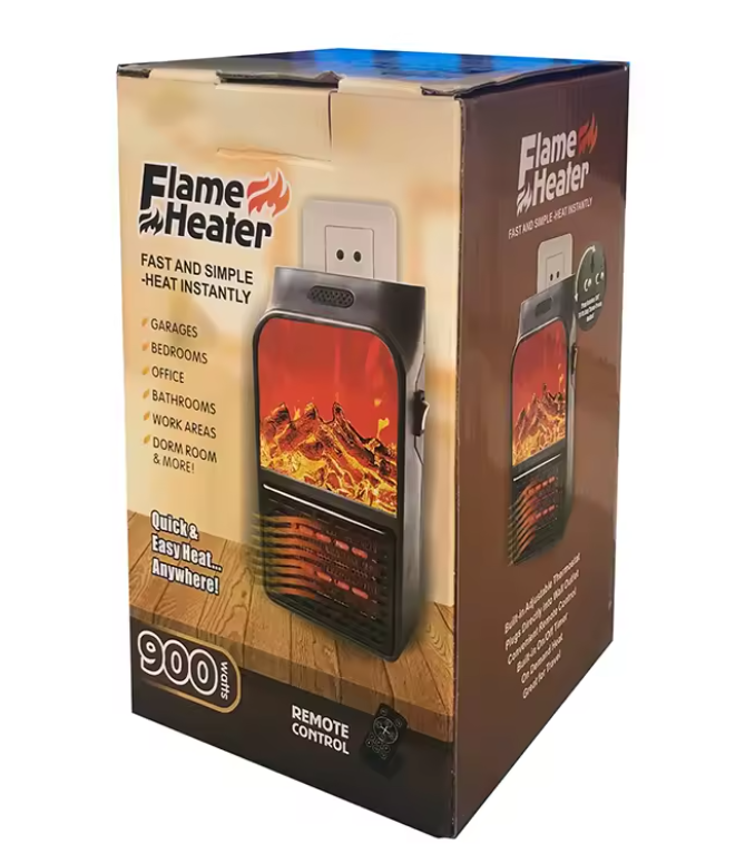 Calefactor Eléctrico Portátil Enchufable 1000W 110-220V con Mando a Distancia Calor Instantáneo y Seguro - Producto de alta calidad para tu hogar