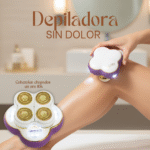 Máquina portátil de depilación indolora con cabezales bañados en oro de 18K - Producto de alta calidad para tu hogar