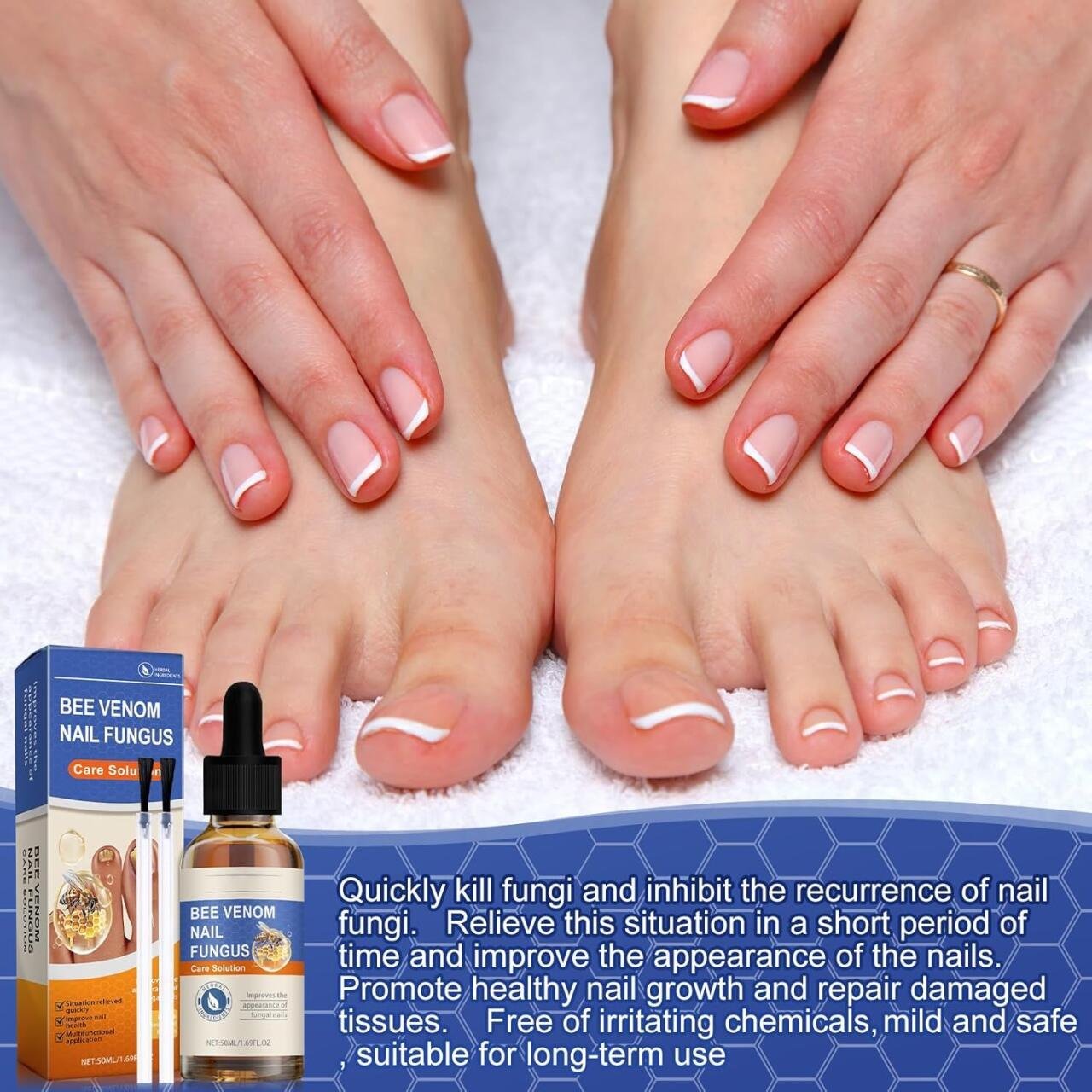 Sérum para Uñas con Veneno de Abeja 50ml Tratamiento Antihongos y Cuidado Intensivo - Producto de alta calidad para tu hogar - Imagen 2