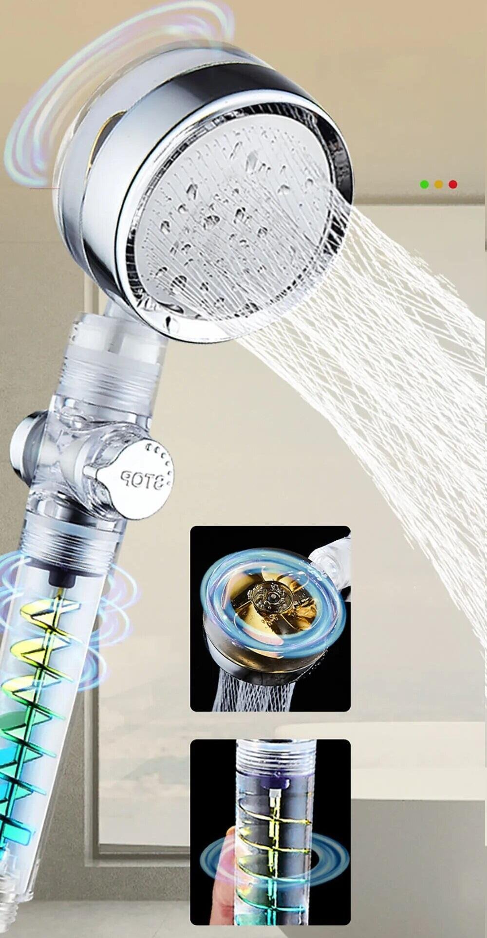 Alcachofa ducha con hélice - Producto de alta calidad para tu hogar - Imagen 3