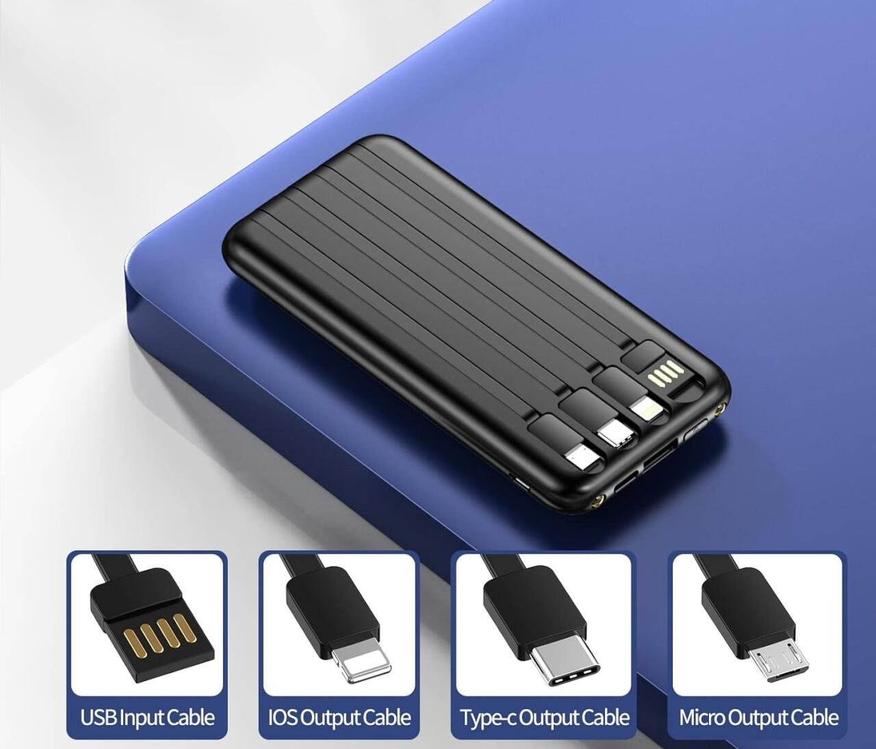 Powerbank carga inalámbrico y cables - Producto de alta calidad para tu hogar - Imagen 2