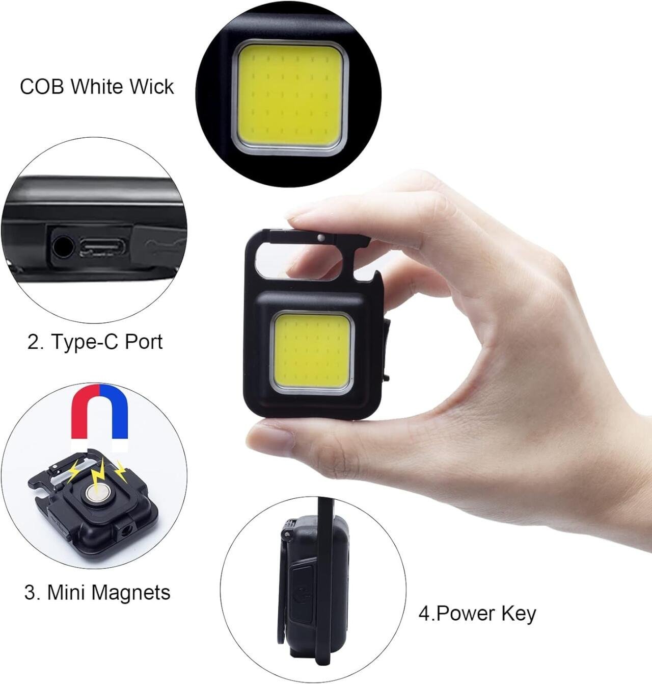 Mini linterna LED COB - Producto de alta calidad para tu hogar - Imagen 4