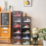 Cajas para sneakers  4 unidades, plegable, para tallas de hasta 46 MAGNÉTICO TRASLUCIDO - Producto de alta calidad para tu hogar