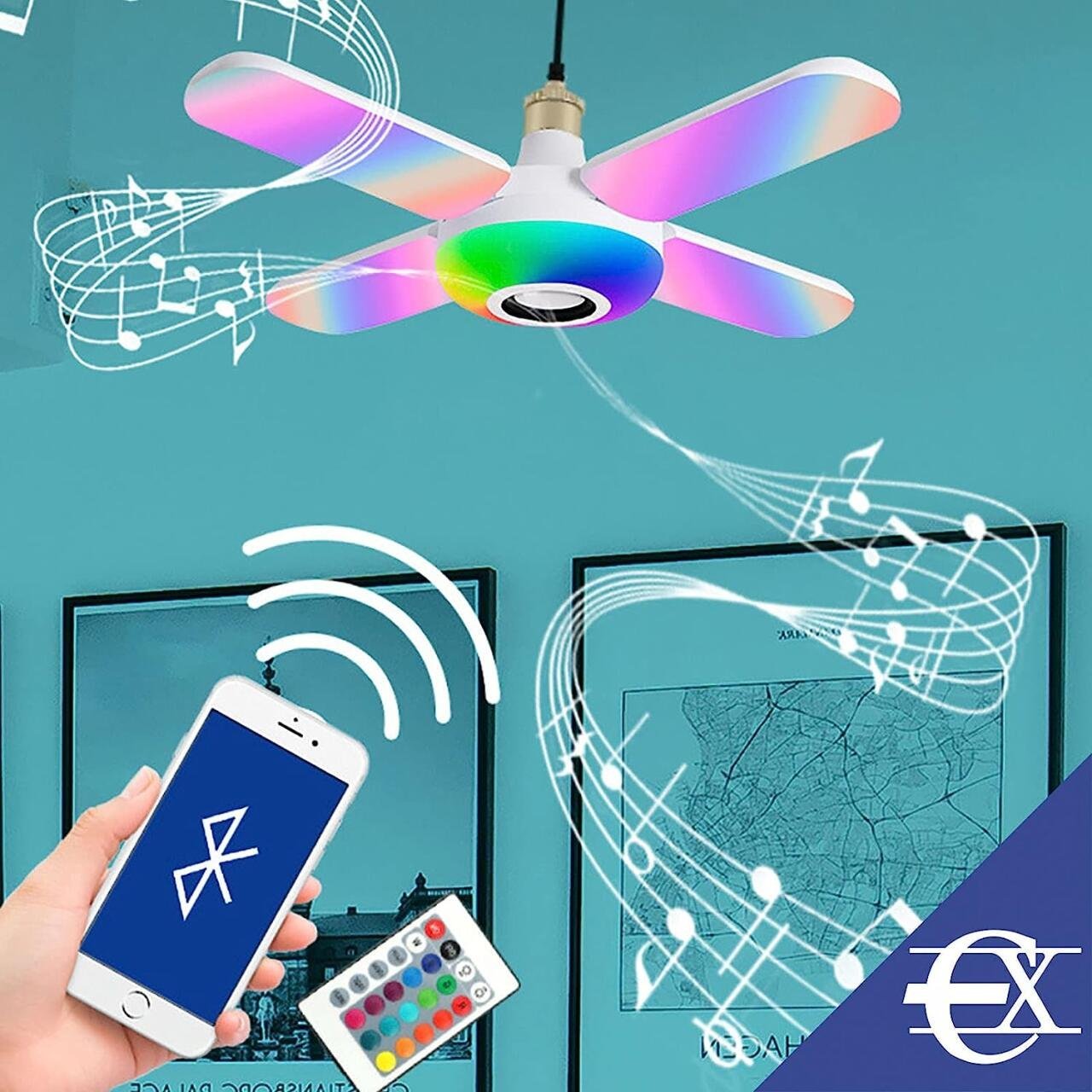 LAMPARA CON ALTAVOZ BLUETOOTH Y MANDO - Producto de alta calidad para tu hogar