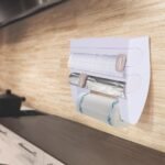 Portarrollos de Pared Para 3 Rollos, Porta Rollos Con Cuchillas Para un Corte Limpio, Portarrollos de Cocina de plástico - Producto de alta calidad para tu hogar