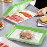 Pack 3 Bandejas De envasado Semi Vacío Apilable Conservación De Alimentos - Producto de alta calidad para tu hogar