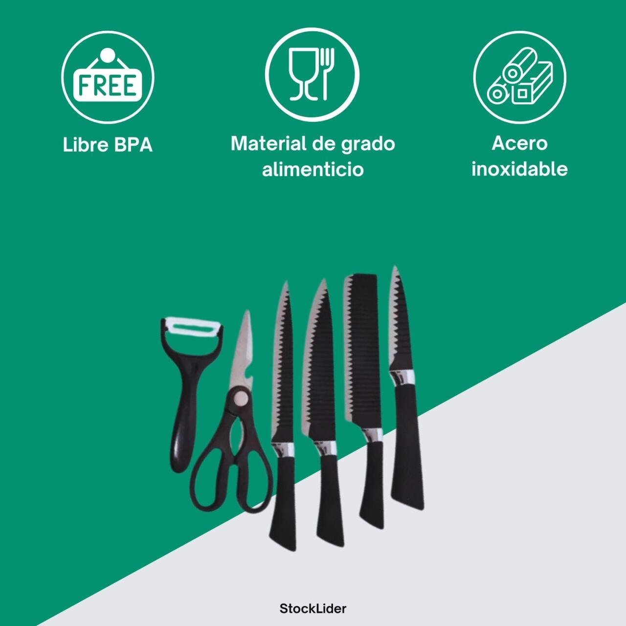 Set de cocina de 6 piezas - Producto de alta calidad para tu hogar - Imagen 2