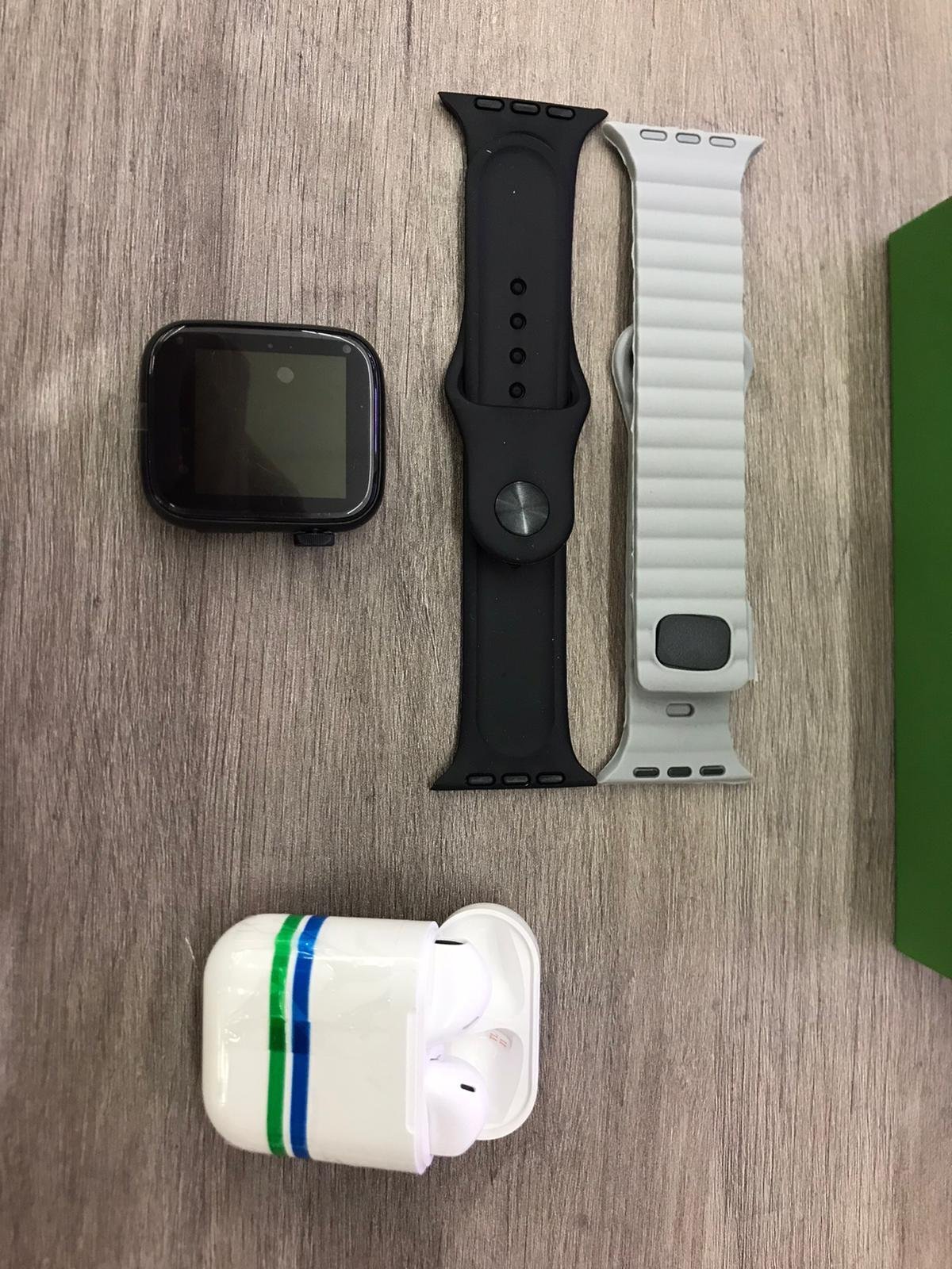 Smartwatch negro+ Airpods (reloj inteligente) - Producto de alta calidad para tu hogar - Imagen 2