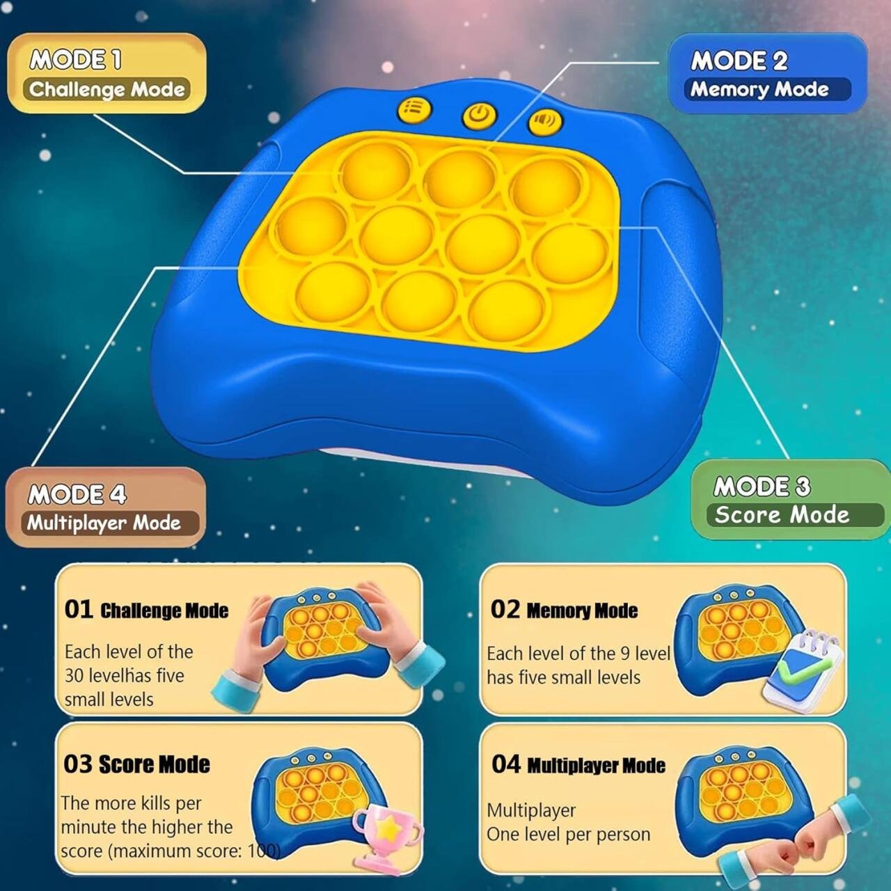 JUEGO DE MEMORIA POP IT UP ANTIESTRES - Producto de alta calidad para tu hogar - Imagen 3