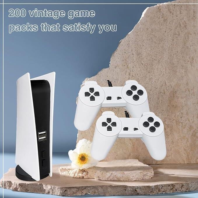 Consola GS5 Retro de Juegos 200 Juegos Preinstalados, Compatible con TV y Soporte para Dos Jugadores - Producto de alta calidad para tu hogar